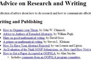 Advice on Research and Writing